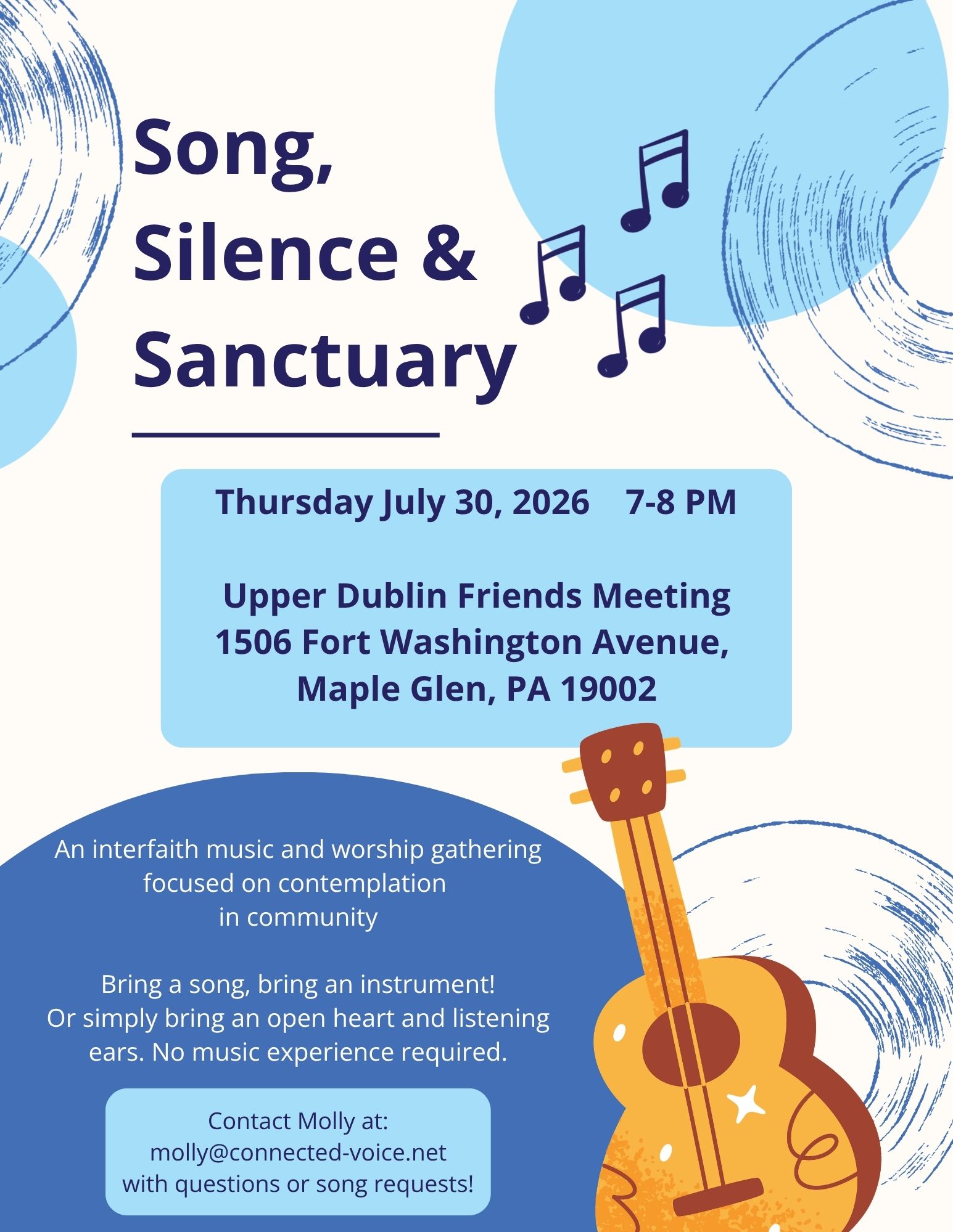 FLYER Song Silence and Sanctua